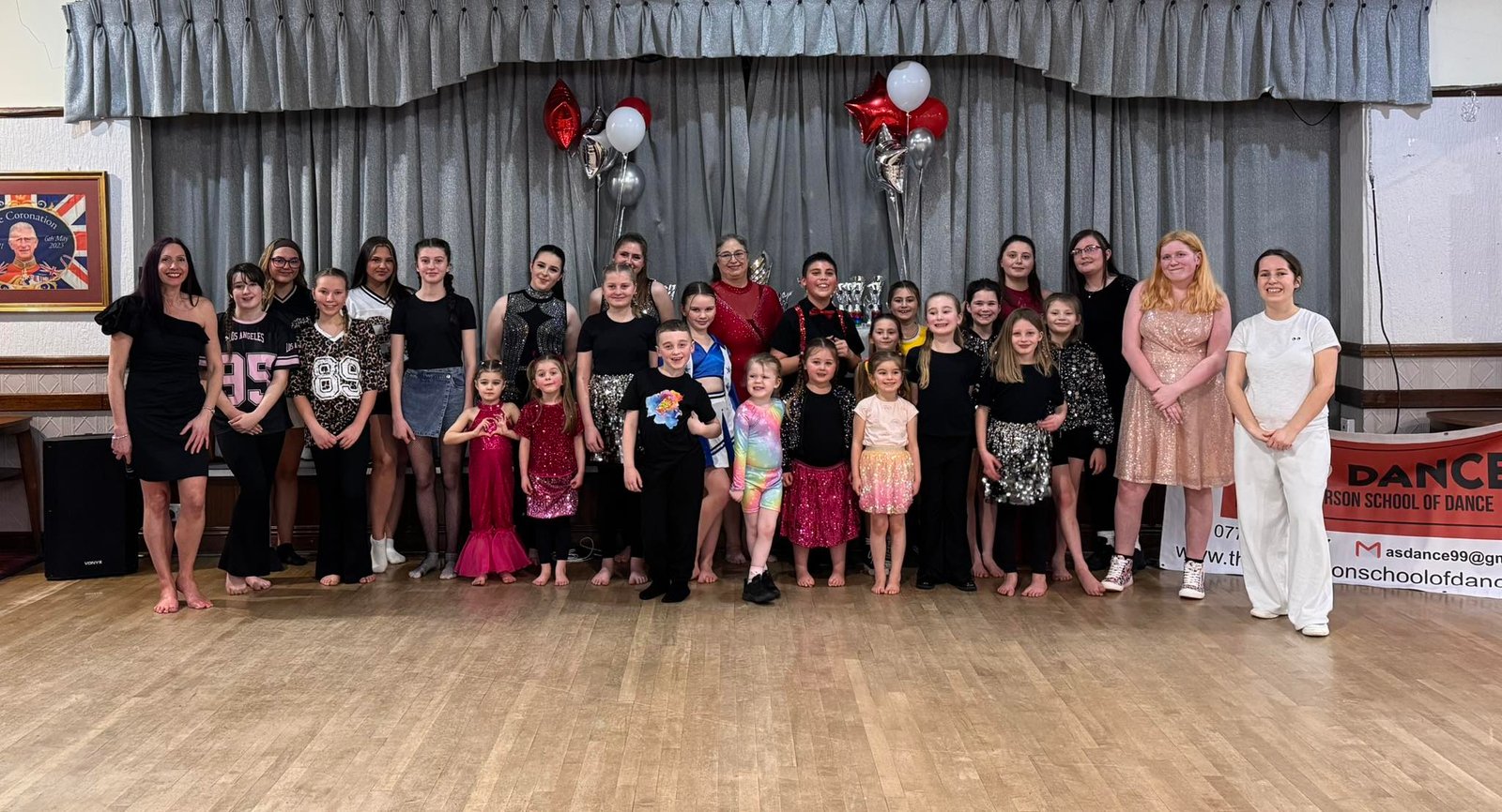 The ASD Dance family — students, teachers and parents at a school showcase