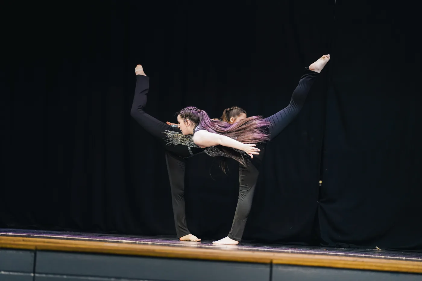 A partner lift during a stage routine
